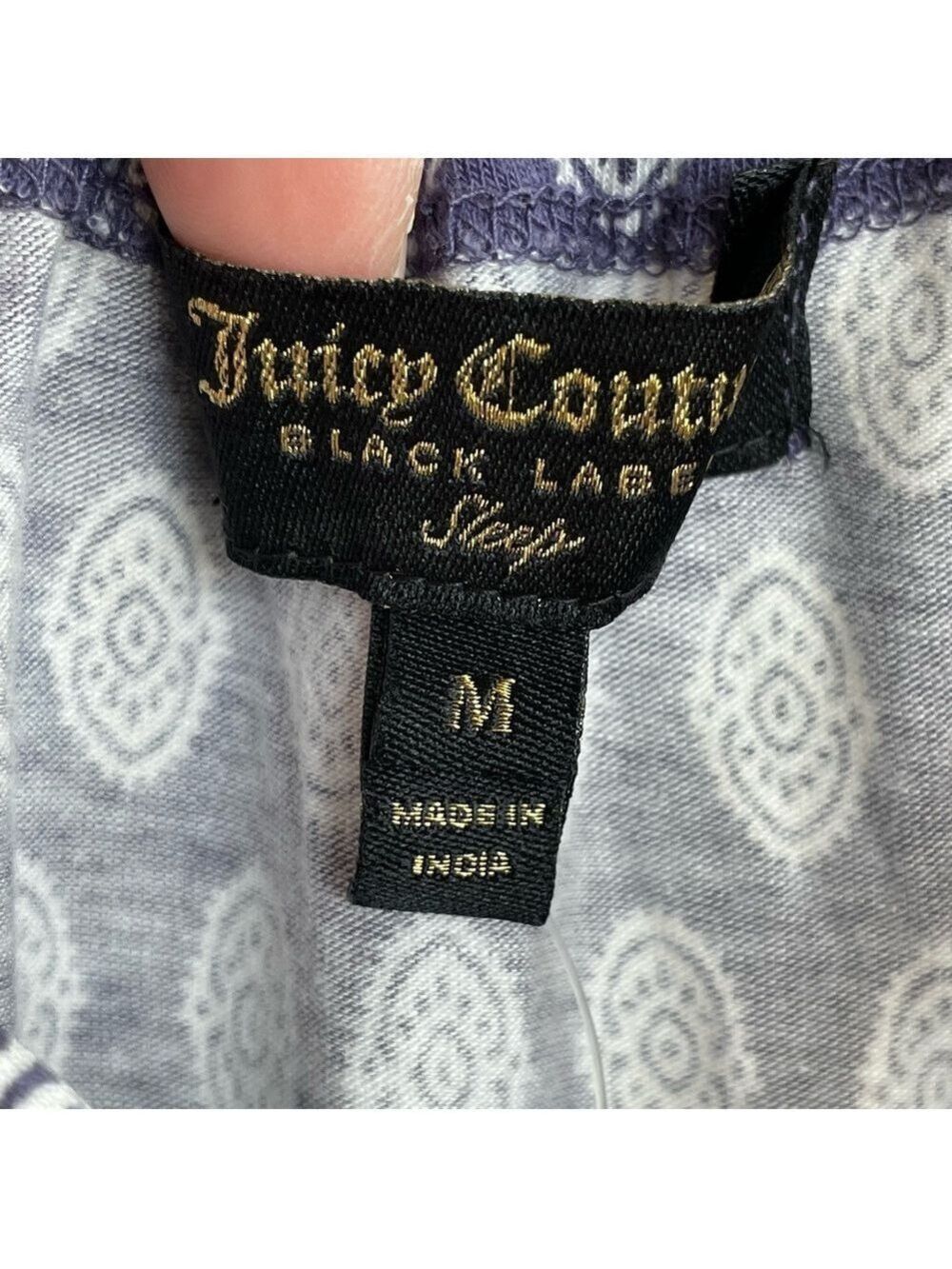 NWT Juicy Couture Black Label Sleep Romper Size Medium - Picture 4 of 7